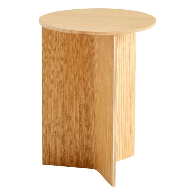 Table d'appoint Slit ronde en bois | Chêne