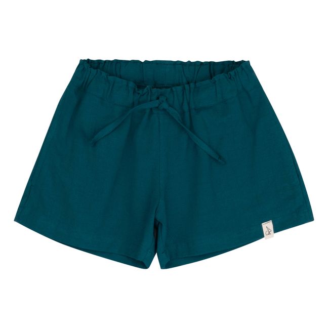 Pantalones cortos Pablo de algodón orgánico | Azul verde