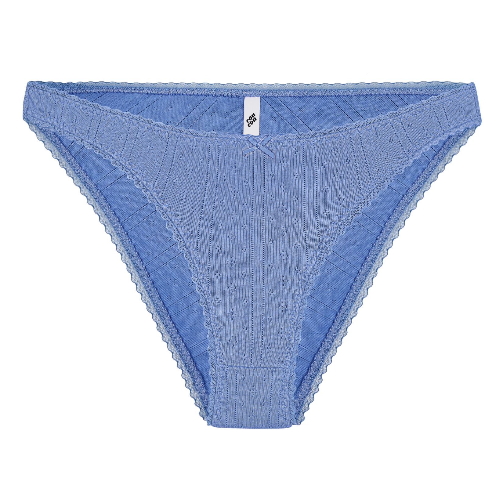 Cou Cou Intimates - Pointelle High Brief Organic Cotton - Grey blue ...