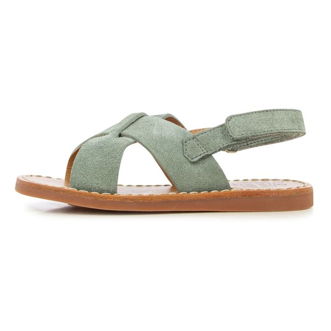 Beach sandals-Stitch Cross | Grey