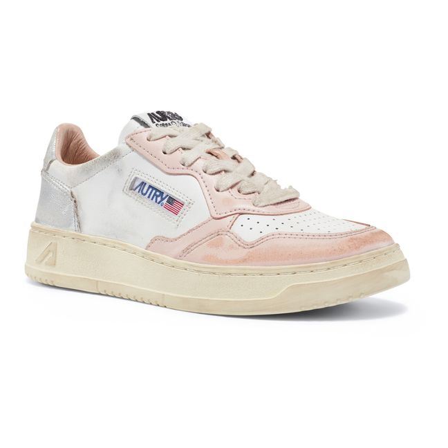 Super Vintage Low Two-tone Leather Sneakers | Pale pink