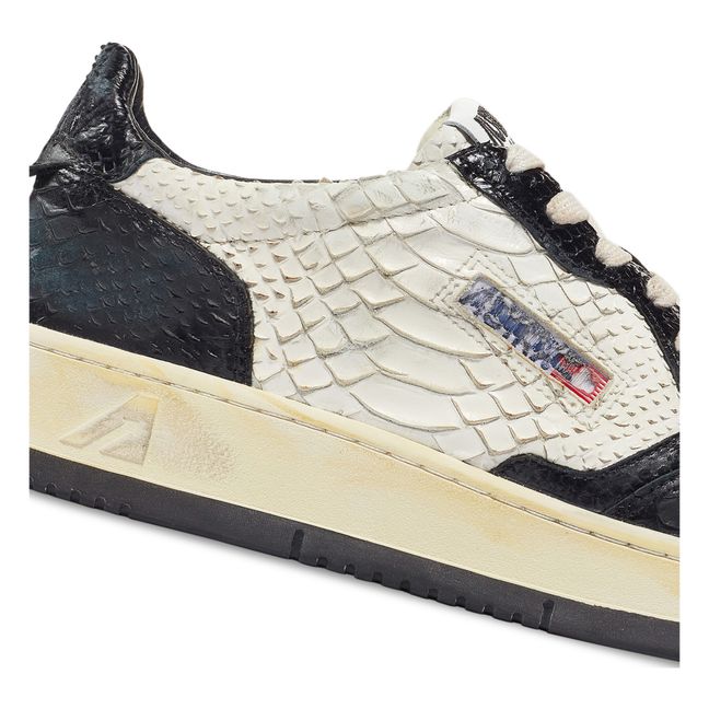Sneakers effetto pitone super vintage | Nero