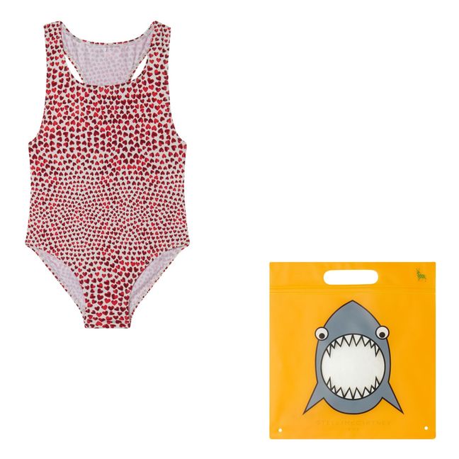 Heart One Piece Swimsuit | Red