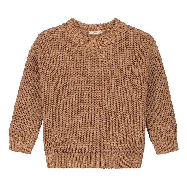 Organic Cotton Chunky Sweater | Camel