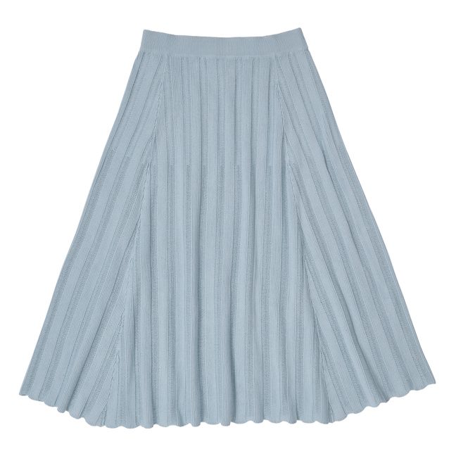Pointelle Skirt Organic Cotton - Women's Collection | Light blue