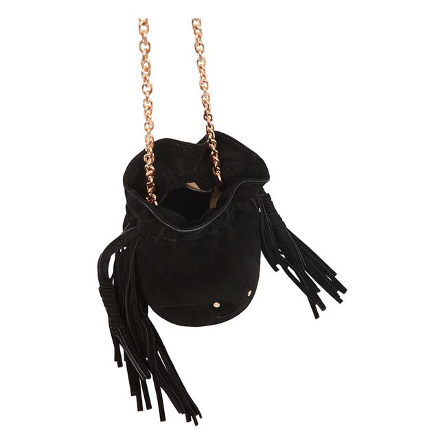 Bag Mini Fringe Othilia Goat Velvet | Black