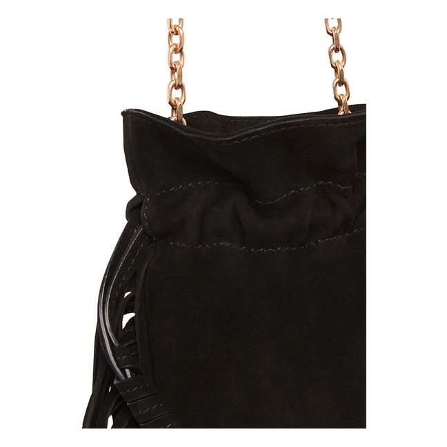 Bag Mini Fringe Othilia Goat Velvet | Black