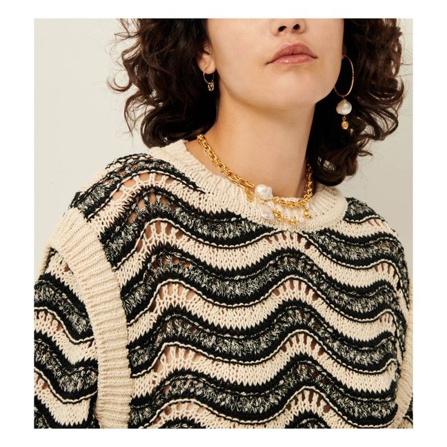 Serra Recycled Cotton Sweater | Black