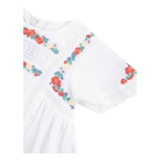 Flower Print Dress | White