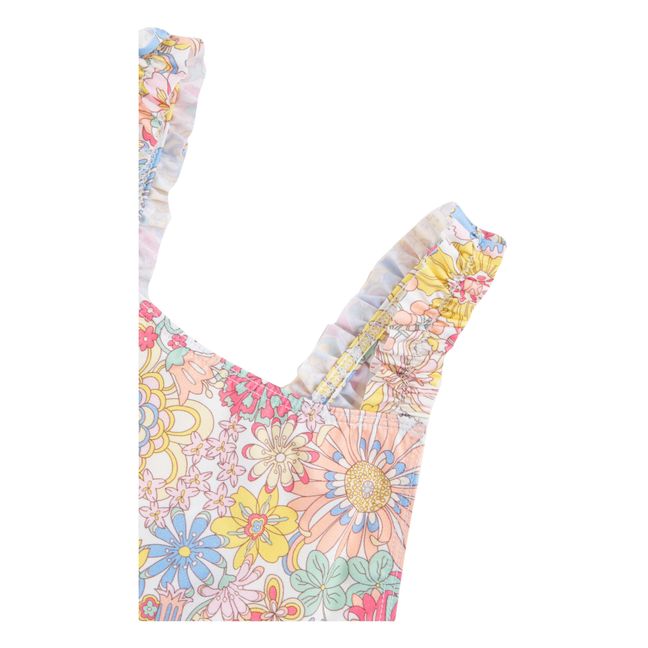 1-piece floral swimming costume | Pink