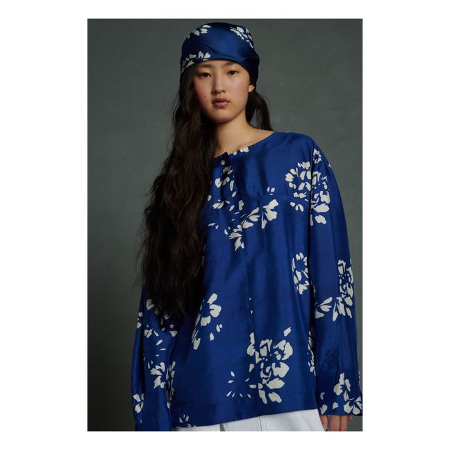 Tunisia silk blouse | Blue