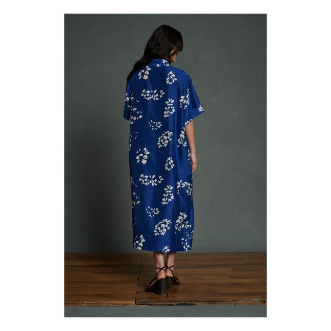 Andora silk dress | Blue