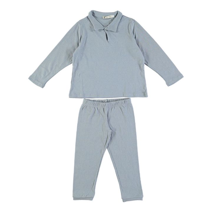 Pyjama Jersey Bio Französisch Nino | Hellblau- Produktbild Nr. 0
