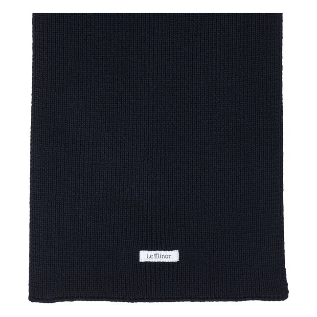 Bufanda de lana merina | Azul Marino