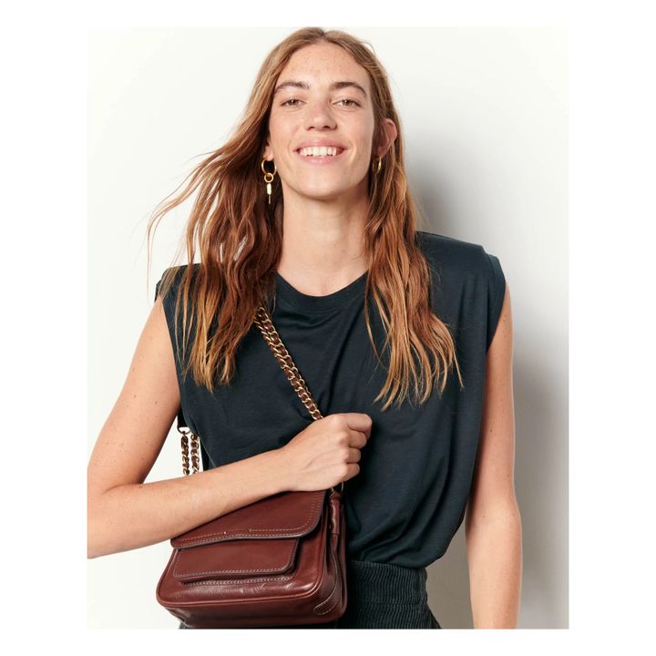 Niu Mimita Leather bag | Chocolate- Product image n°1