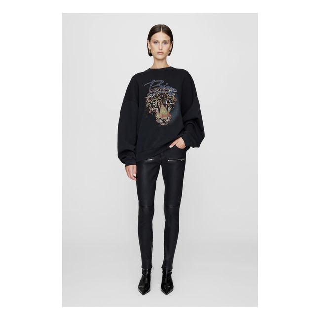 Harvey Leopard sweatshirt | Black