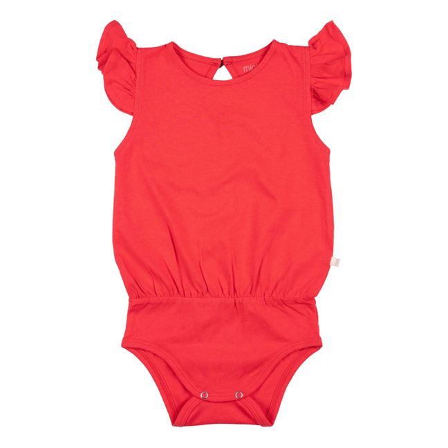 Barboteuse Coton Bio Pippy | Rouge framboise