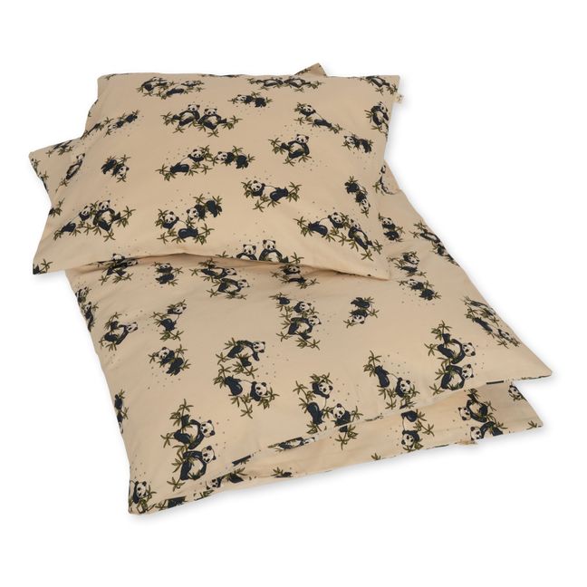 Panda organic cotton bed linen set | Beige