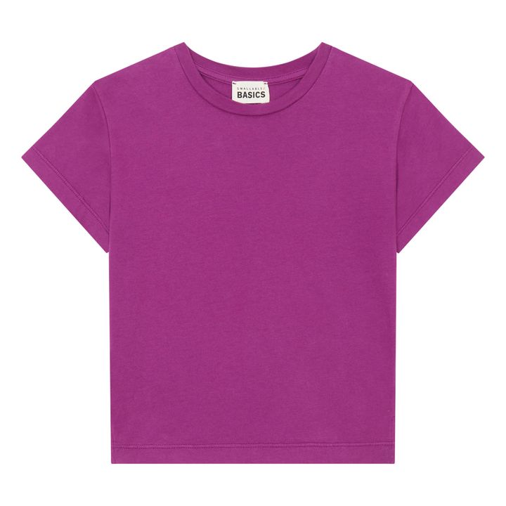 T-Shirt Mädchen Kurzarm Bio-Baumwolle | Fuchsie- Produktbild Nr. 0