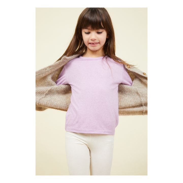 Camiseta de manga larga para niña Algodón orgánico | Rosa Viejo- Imagen del producto n°1
