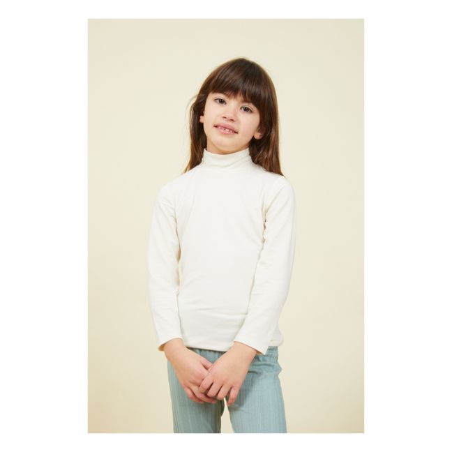 Jersey de manga larga de niña con cuello alto de lana | Arena