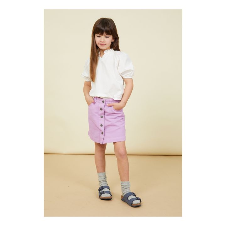 Short Denim Skirt | Dark purple- Product image n°1