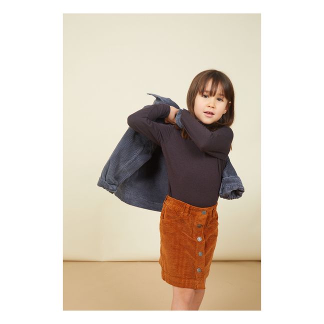 Short Skirt with Corduroy Buttons | Hazel
