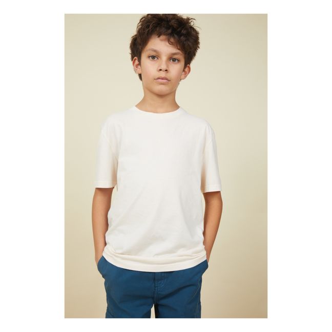 T-Shirt Jungen Kurzarm Bio-Baumwolle | Sandfarben