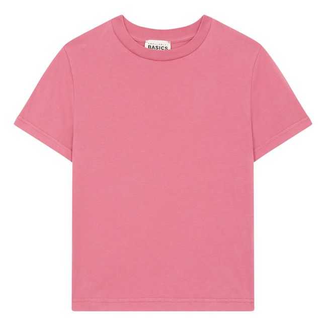 T-Shirt Jungen Kurzarm Bio-Baumwolle | Altrosa