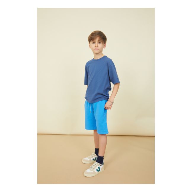 Maglietta oversize da ragazzo in cotone biologico | Blu oltremare