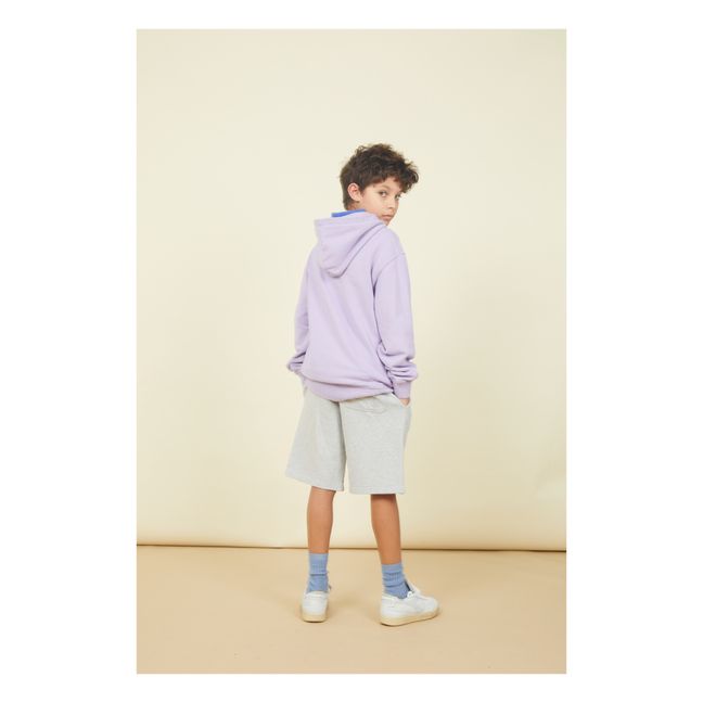 Kapuzensweatshirt für Jungen aus Bio-Baumwolle | Lila