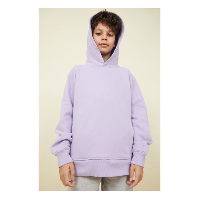 Kapuzensweatshirt für Jungen aus Bio-Baumwolle | Lila