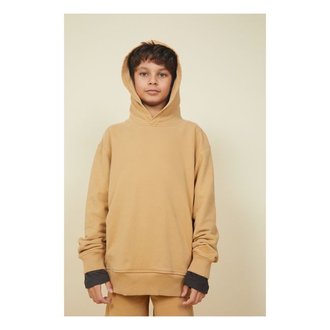 Kapuzensweatshirt für Jungen aus Bio-Baumwolle | Beige