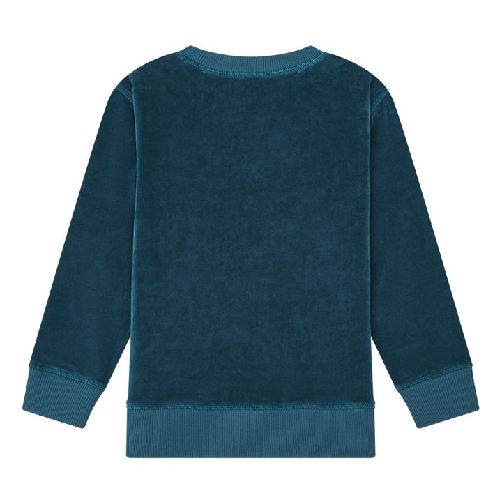 Sweatshirt mit Rundhalsausschnitt aus Velours | Ozean- Produktbild Nr. 5
