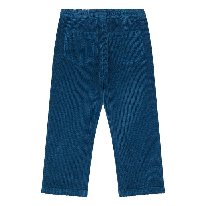 Corduroy elasticated waist trousers | Teal- Product image n°2