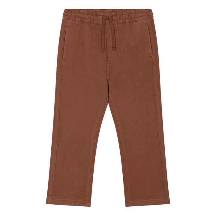 Pantalón vaquero con cintura elástica | Marrón- Imagen del producto n°0