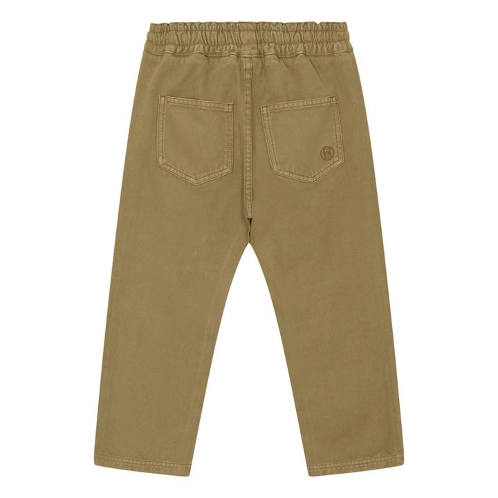 Boy's elasticated Denim waistband trousers | Khaki- Product image n°3