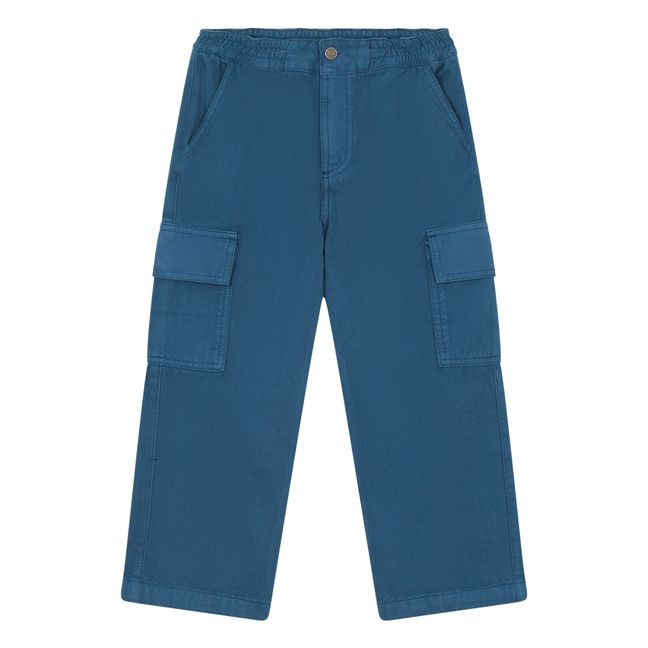 Pantaloni cargo in denim | Blu oltremare