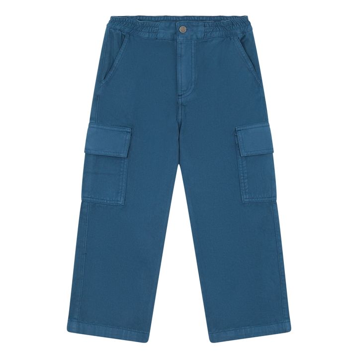 Argo cotton cargo pants in blue - Molo