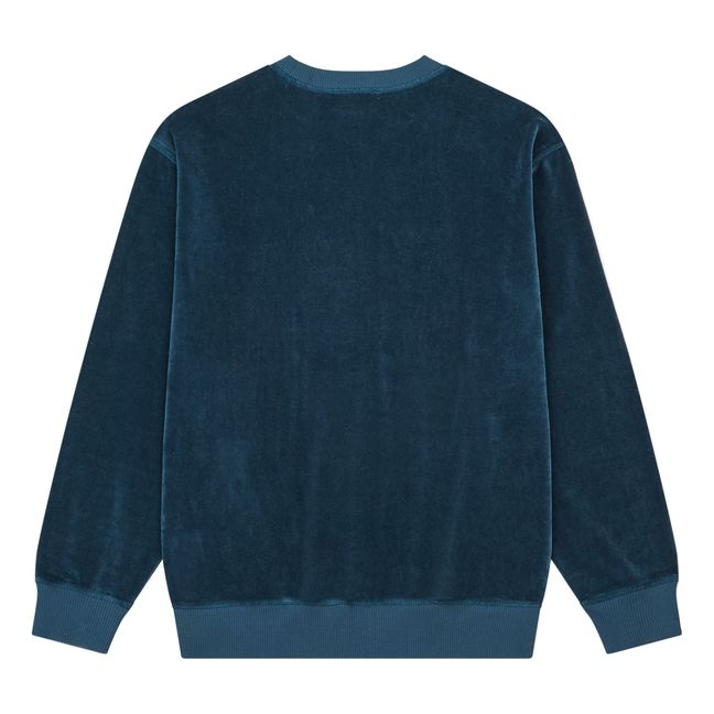 Sweatshirt aus Samt Herren Bio-Baumwolle | Ozean