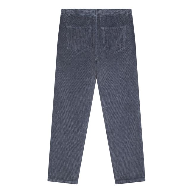 Corduroy elasticated waist trousers | Charcoal grey