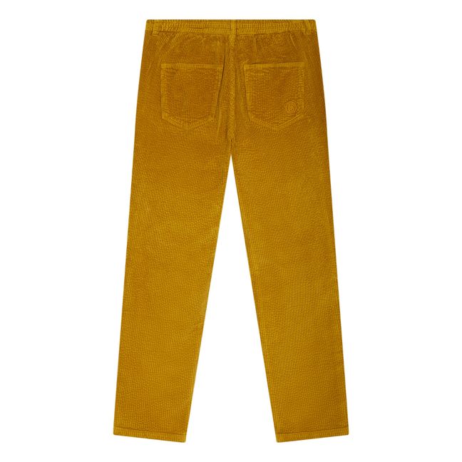 Corduroy elasticated waist trousers | Olive green