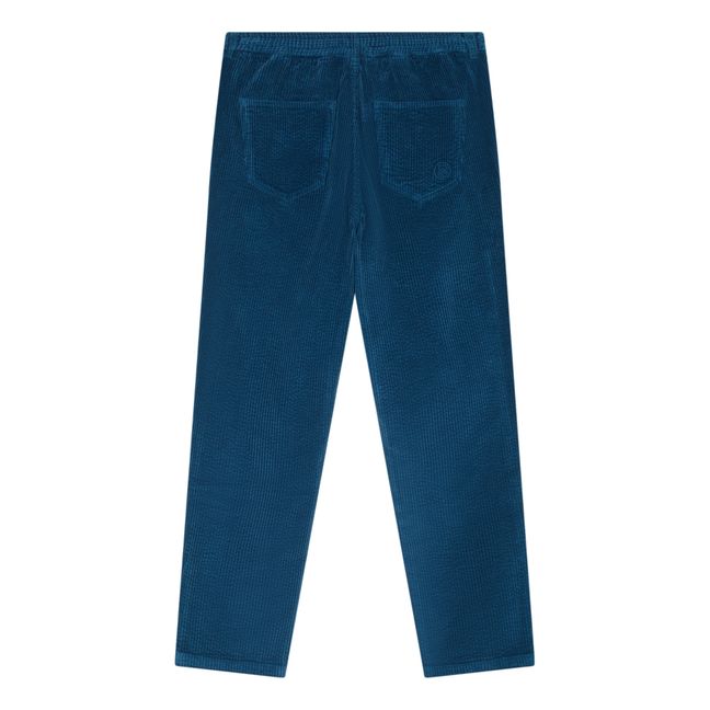 Corduroy elasticated waist trousers | Teal