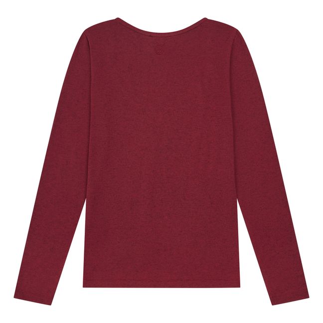 Top Donna in Jersey Increspato | Bordeaux