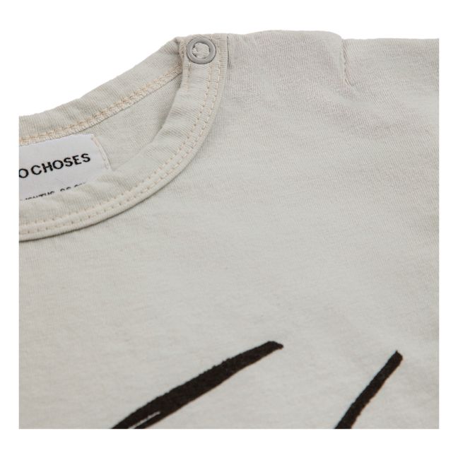 Camiseta Drum de algodón ecológico | Gris galet