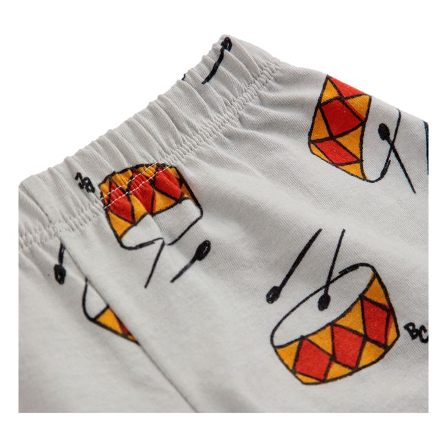 Pantalones cortos de algodón ecológico Tambours Bébé | Gris galet