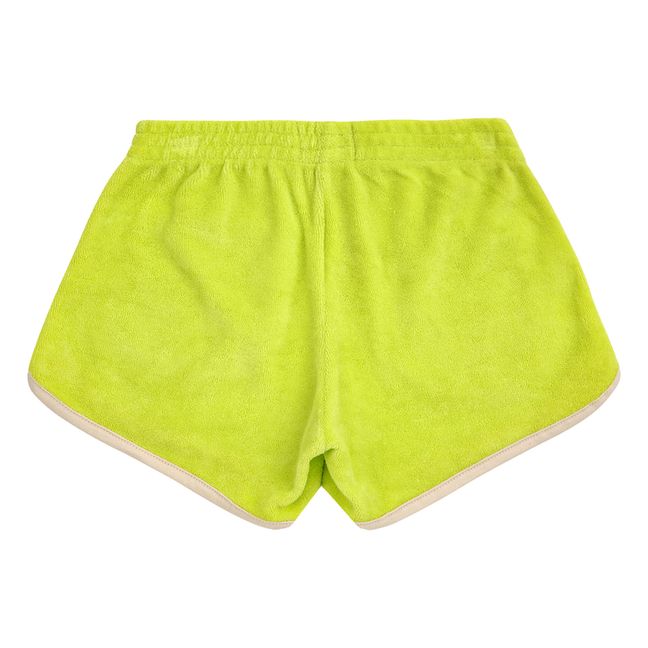 Pantaloncini in spugna di cotone biologico | Verde anice