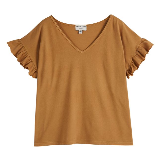 T-Shirt Zabio Bio-Baumwolle - Damenkollektion | Honiggelb