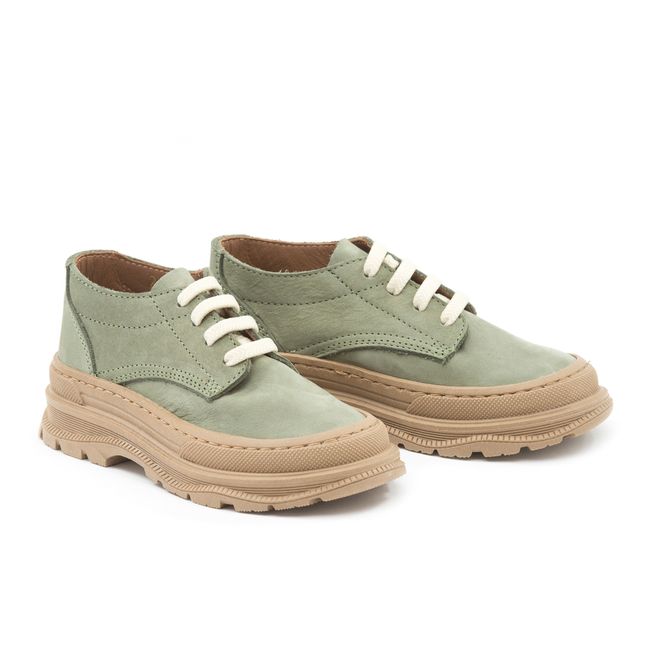 Platform Lace-up Sneakers | Green