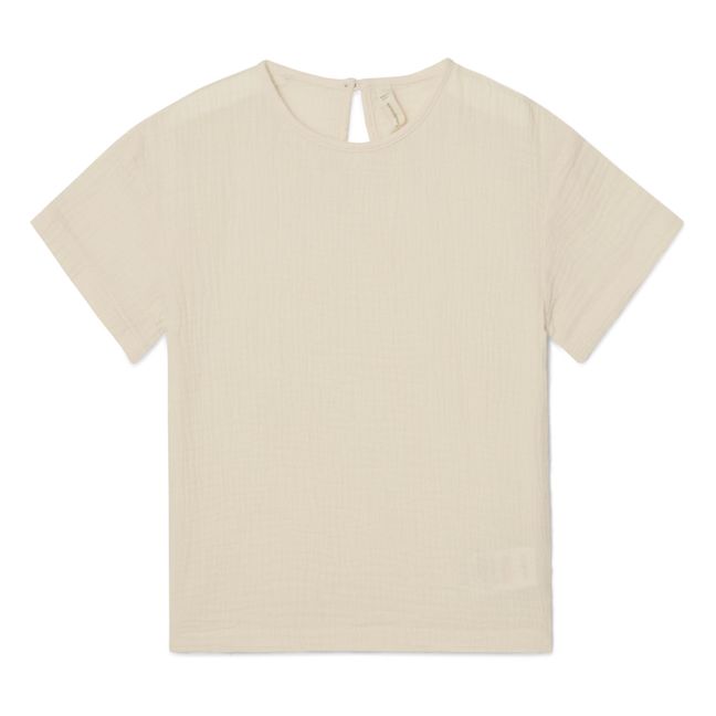 Camiseta Mousseline de algodón | Crudo
